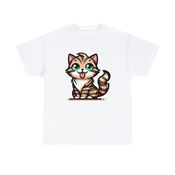Clever Cat Unisex Heavy Cotton T-Shirt Large