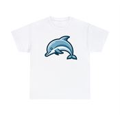 Graceful Dolphin Elegance Unisex Heavy Cotton T-Shirt Large