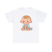 Bouncing Baby Boy Unisex Heavy Cotton T-Shirt Medium