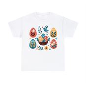 Essence of Easter with Easter Eggs Unisex Heavy Cotton T-Shirt Large