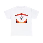 Hang Gliding Above the Canyons Unisex Heavy Cotton T-Shirt X-Large