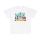 Volleyball Fun at the Beach Unisex Heavy Cotton T-Shirt Medium